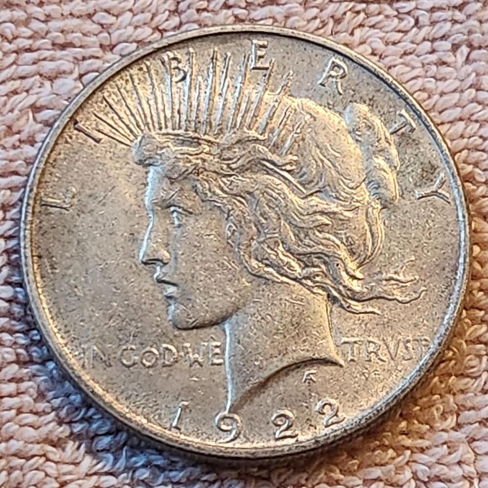 1922 Peace Dollar, with Estimated grade XF TO...